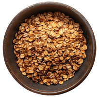 AI generated Oatmeal cereal in a bowl on a transparent background png