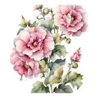 AI generated Watercolor Floral Flower Design, Watercolor Flower Arrangements Floral, Watercolor Flower Design, Flower Sublimation Floral Clipart, Wedding Decoration png