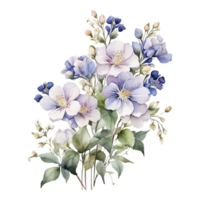 AI generated Watercolor Floral Flower Design, Watercolor Flower Arrangements Floral, Watercolor Flower Design, Flower Sublimation Floral Clipart, Wedding Decoration png