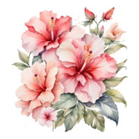 ai généré aquarelle floral fleur conception, aquarelle fleur arrangements floral, aquarelle fleur conception, fleur sublimation floral clipart, mariage décoration png