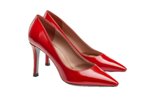 AI generated Elegant Red High Heel Shoe png