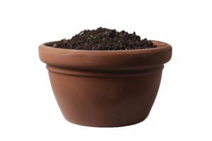 ai généré terra cotta pot avec sol png