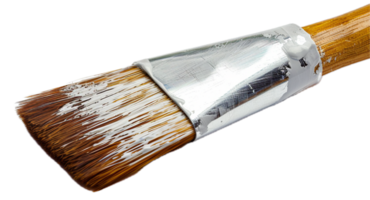 AI generated Paintbrush with White Paint Stroke png