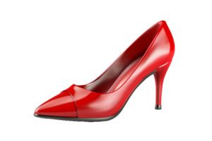 ai gegenereerd elegant rood hoog hiel- schoen PNG