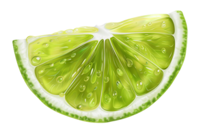 AI generated Fresh Lime Wedges png