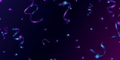 Colorful confetti and zigzag ribbons falling from above Streamers, tinsel vector