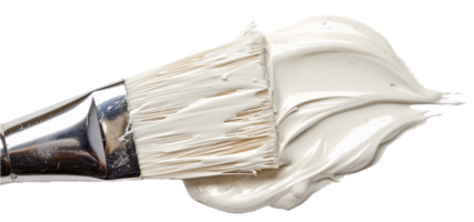 AI generated Paintbrush with White Paint Stroke png