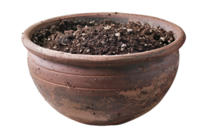 AI generated Terra Cotta Pot with Soil png