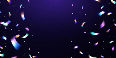 Colorful confetti and zigzag ribbons falling from above Streamers, tinsel vector