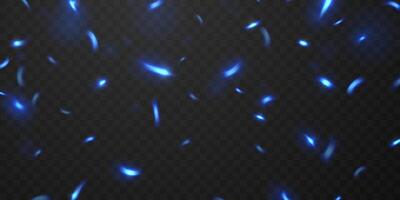 Blue sparkling light effect background. Vector illustration.