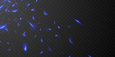 Blue sparkling light effect background. Vector illustration.