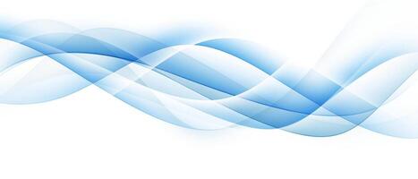 Blue waves abstract background, modern design, vector illustration