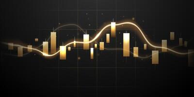 business vector illustration design Stock market charts or Forex trading charts for business and finance ideas.