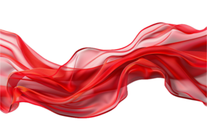 ai gerado elegante vermelho seda tecido acenando png