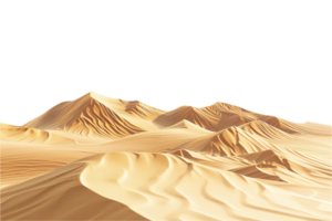 AI generated Golden Desert Dunes at Night png