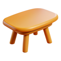 houten tafel in 3d stijl png