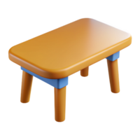 de madeira mesa dentro 3d estilo png