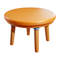 Wooden Table in 3D Style png