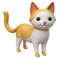 Beautiful 3D Cat in the Mexican Style png