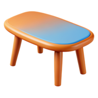 en bois table dans 3d style png