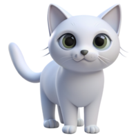 Beautiful 3D Cat in Multicolors png