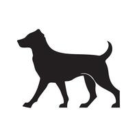 caminando perro icono vector silueta aislado diseño