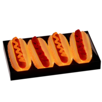 BBQ Grill for camping , Hot Dog on transparent background , 3D Rendering png