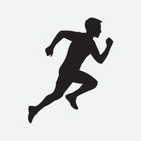corriendo hombre silueta vector diseño ilustración