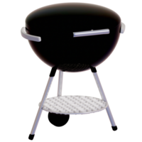 BBQ Grill for camping , stainless steel BBQ grill on transparent background , 3D Rendering png