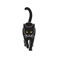 Walking Cat Silhouette vector Art Illustration