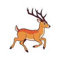 Deer illustration in flat style vector art