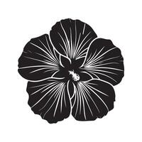 hibiscus flower vector with black and white