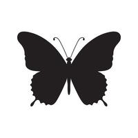 Silhouette of a butterfly vector art illustration