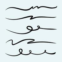 strokes, underlines, highlighter marker strokes, wave brush marks. vector