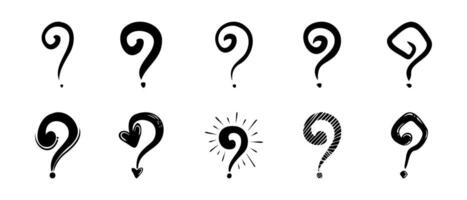 Doodle Question Mark, Sign and Symbol for Design, Presentation or Website elements. vector