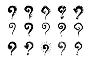 Doodle Question Mark, Sign and Symbol for Design, Presentation or Website elements. vector