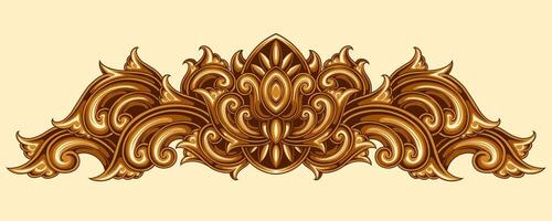 Classic style frame design with exquisite engraving and luxury vector