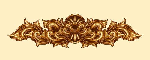 Classic style frame design with exquisite engraving and luxury vector
