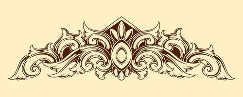 Classic style frame design with exquisite engraving and luxury vector
