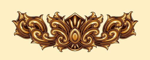 Classic style frame design with exquisite engraving and luxury vector