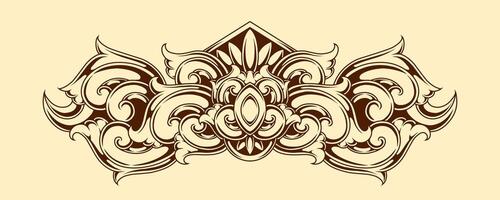 Classic style frame design with exquisite engraving and luxury vector