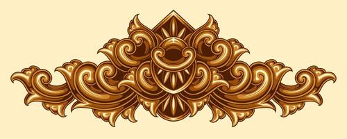 Free vector Classic style frame design with exquisite engraving and luxury