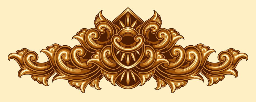 Free vector Classic style frame design with exquisite engraving and luxury