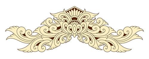 Classic style frame design with exquisite engraving and luxury vector