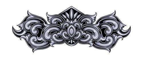 Classic style frame design with exquisite engraving and luxury vector