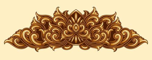 Free vector Classic style frame design with exquisite engraving and luxury