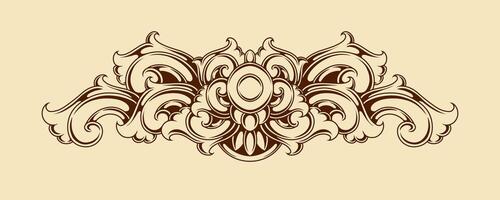 Classic style frame design with exquisite engraving and luxury vector