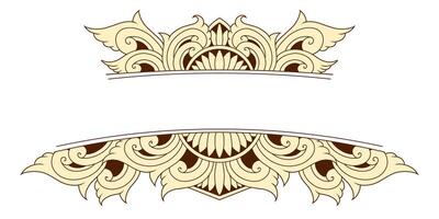 Classic style frame design with exquisite engraving and luxury vector