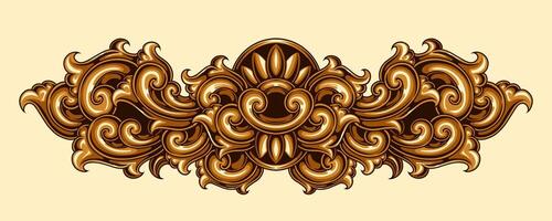 Classic style frame design with exquisite engraving and luxury vector