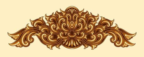 Free vector Classic style frame design with exquisite engraving and luxury